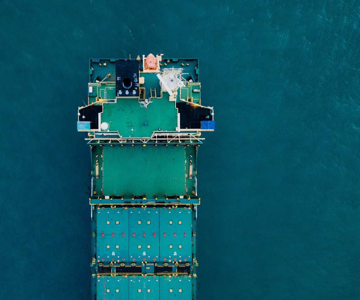 Marine vessel at sea